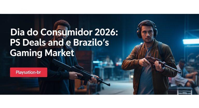 Brazilian gamer exploring PS5 deals during Dia do Consumidor 2026 promotions.
