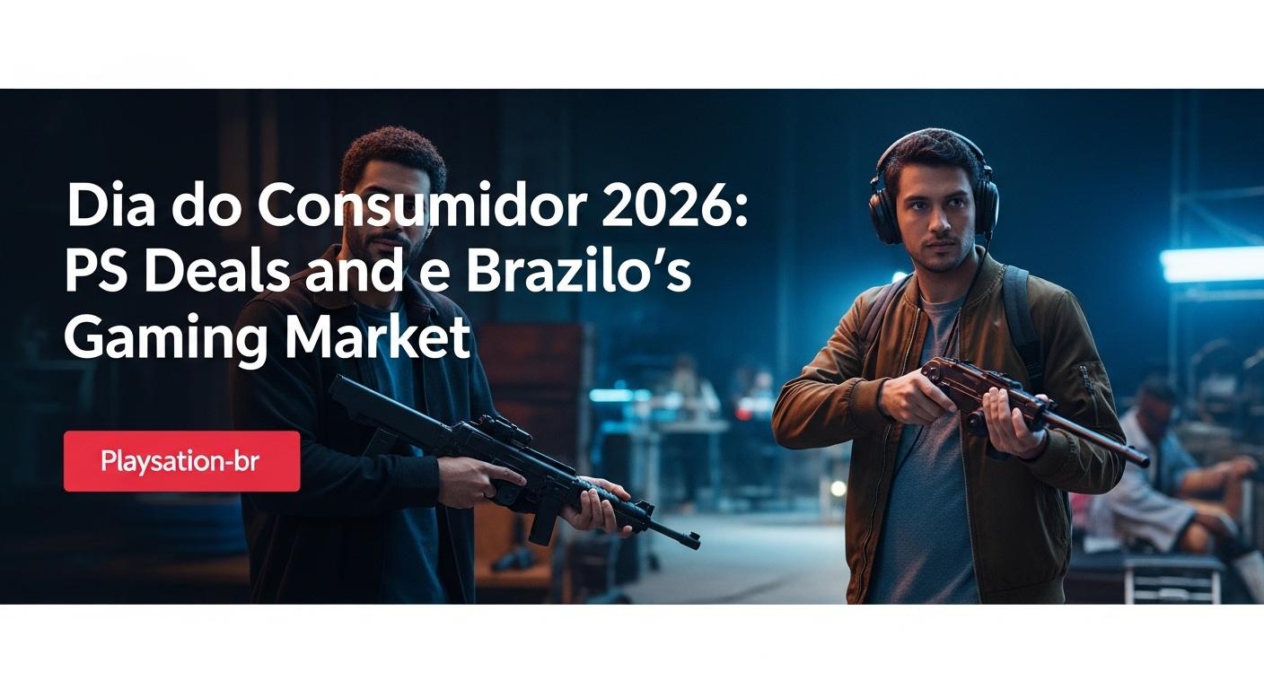 Brazilian gamer exploring PS5 deals during Dia do Consumidor 2026 promotions.