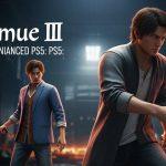 Brazilian gamer considering Shenmue III on PS5 with neon cityscape in the background.